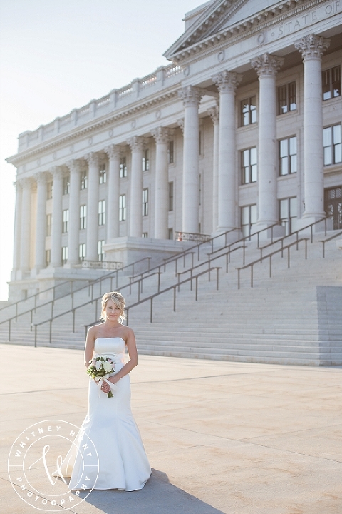 Utah state capitol bridals. Salt Lake City Wedding Photographer. Whitney Hunt Photography