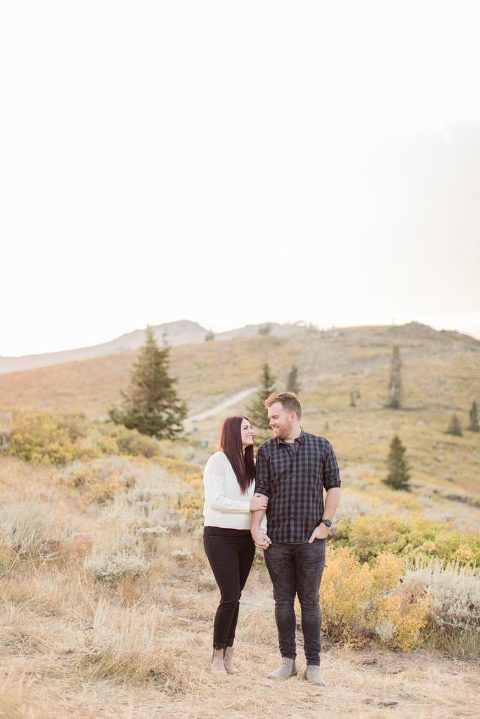 Park City Utah Engagement photo in the mountains. Utah mountain engagement session. Whitney Hunt Photography. Park City Utah Wedding Photographer