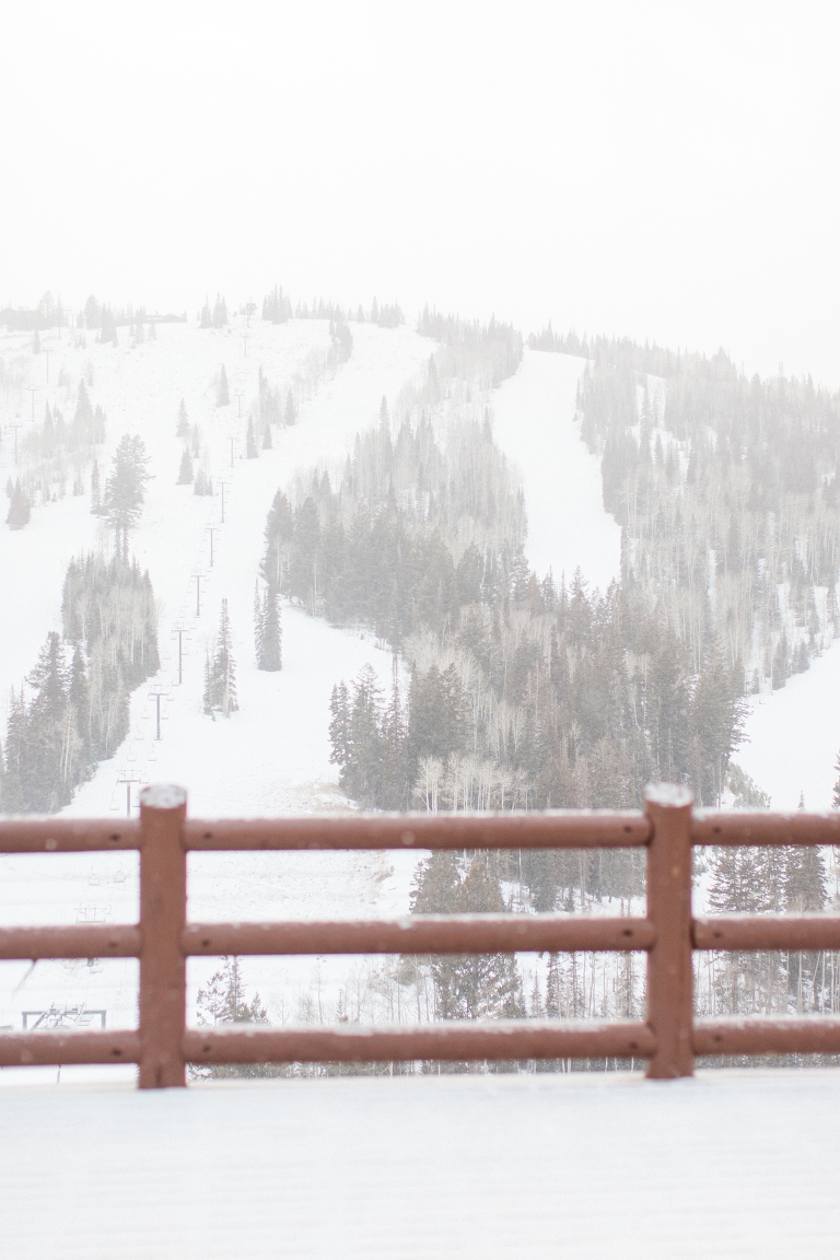 Stein Eriksen engagement session | Deer Valley Utah engagement session | Snowy winter engagement session in Park City Utah | Winter mountain engagement session | Whitney Hunt Photography