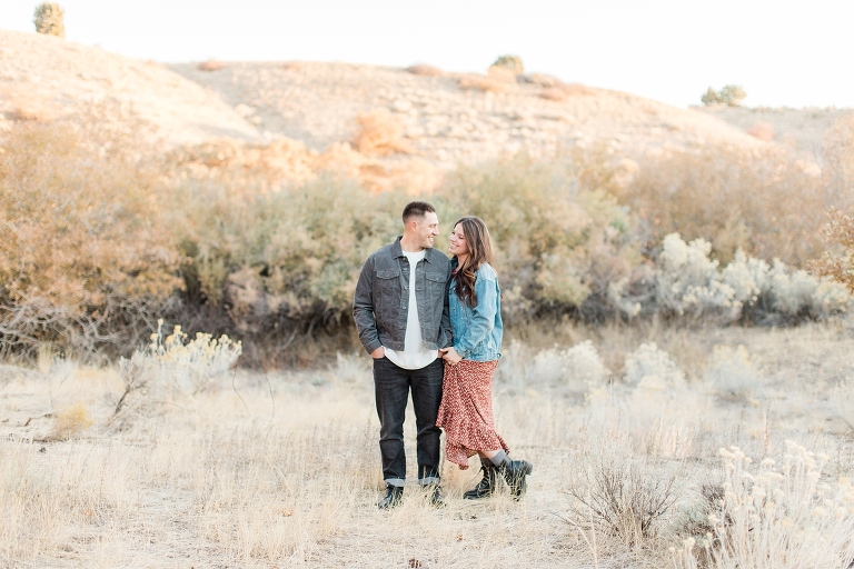 Herriman Utah engagement session | Butterfield Canyon engagement session in the fall with dogs | Dog friendly photo locations in Utah | Whitney Hunt Photography | Park City Utah Wedding Photographer