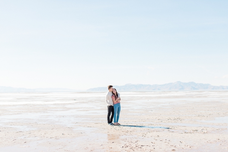Another Saltair engagement session | Engagement pictures at Saltair beach in Utah | Looks just like the Utah salt flats | Whitney Hunt Photography | Park City Utah Wedding Photographer