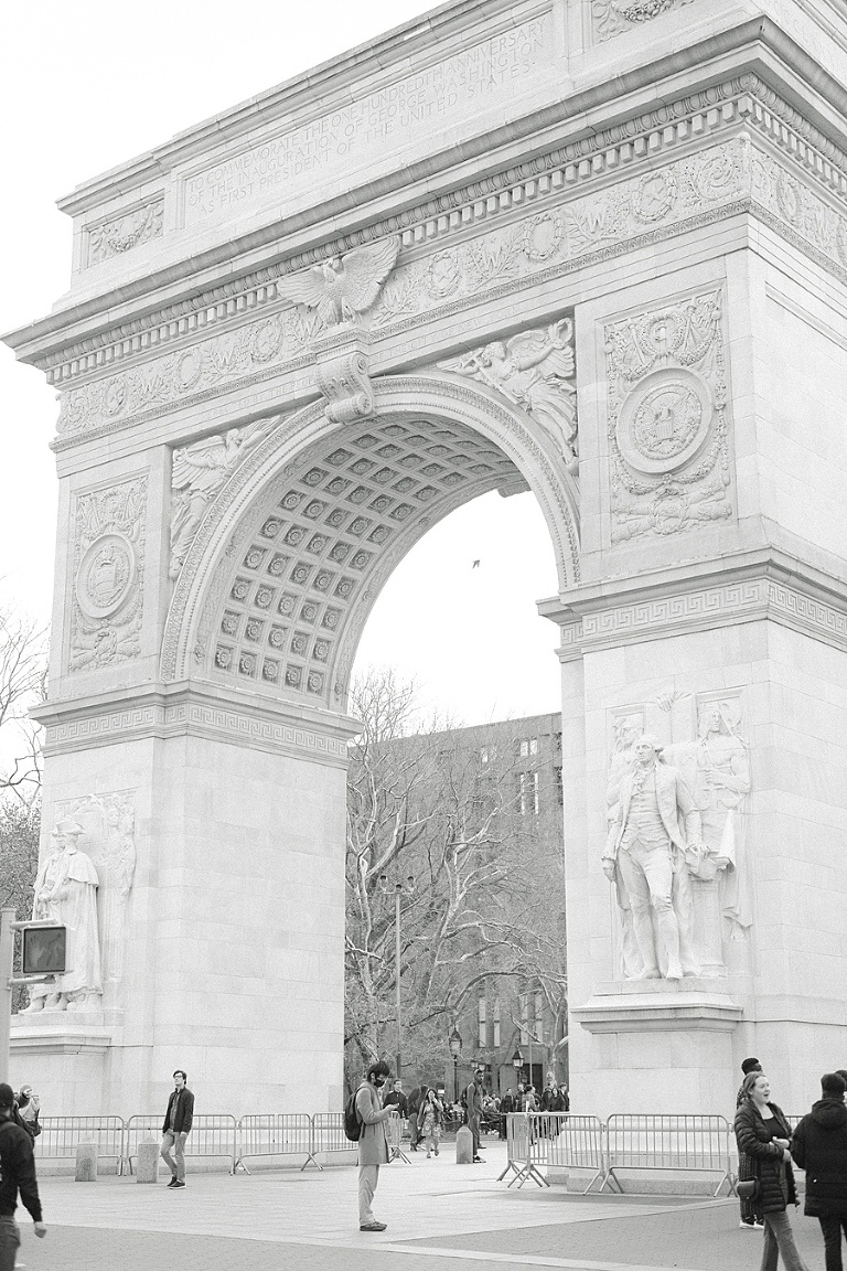 NYC Washington Square Park Engagement Session | Washington Square engagement photos | NYC picture locations | Best spots in Manhattan for engagement pictures | Whitney Hunt Photography