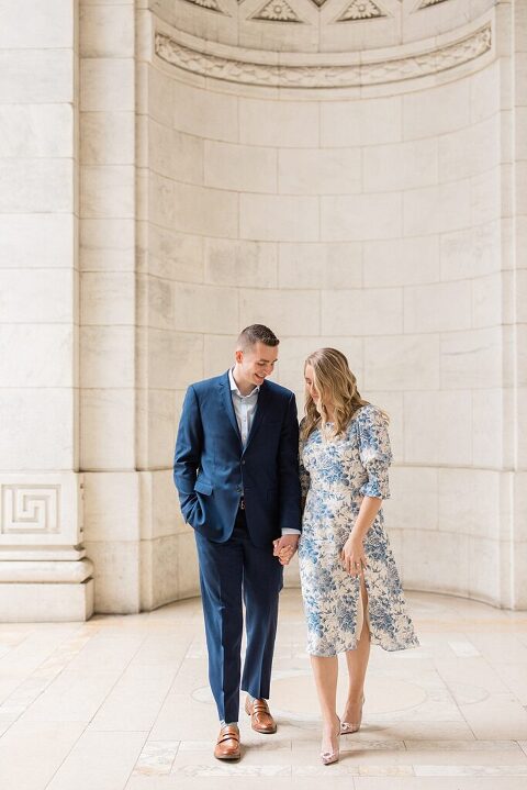 NYC NYPL Engagement Session | New York Public Library engagement photos | NYC Picture locations | Best spots in Manhattan for engagement pictures | Whitney Hunt Photography