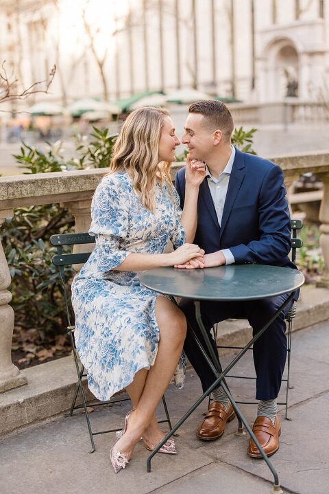 NYC NYPL Engagement Session | Bryant Park engagement photos | NYC Picture locations | Best spots in Manhattan for engagement pictures | Whitney Hunt Photography